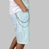 Pantaloncini Denim con Catena