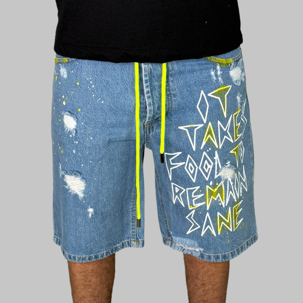pantaloncino Graffiti Print